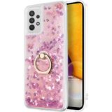 Microsonic Samsung Galaxy A52S Glitter Liquid Holder Pembe Kılıf