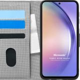 Microsonic Samsung Galaxy A54 Fabric Book Wallet Gri Kılıf