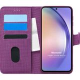 Microsonic Samsung Galaxy A54 Fabric Book Wallet Mor Kılıf