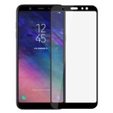 Microsonic Samsung Galaxy A6 2018 Tam Kaplayan Temperli Cam Ekran koruyucu Kırılmaz Film Siyah [Galaxy A6 2018 ile Uyumlu Ekran Koruyucu]