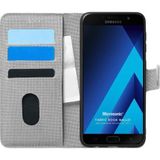 Microsonic Samsung Galaxy A7 2017 Fabric Book Wallet Gri Kılıf
