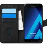 Microsonic Samsung Galaxy A7 2017 Fabric Book Wallet Siyah Kılıf