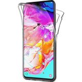 Microsonic Samsung Galaxy A70 6 Tarafı tam full koruma 360 Clear Soft Şeffaf Kılıf