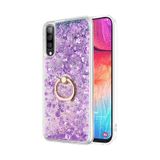 Microsonic Samsung Galaxy A70 Glitter Liquid Holder Gold Kılıf