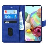 Microsonic Samsung Galaxy A71 için Kılıf Fabric Book Wallet Lacivert [Galaxy A71 ile Uyumlu Kılıf - Lacivert]