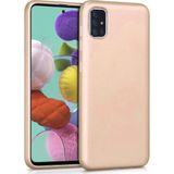 Microsonic Samsung Galaxy A71 Matte Silicone Gold Kılıf