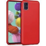 Microsonic Samsung Galaxy A71 Matte Silicone Kırmızı Kılıf