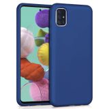 Microsonic Samsung Galaxy A71 Matte Silicone Lacivert Kılıf