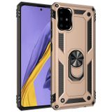 Microsonic Samsung Galaxy A71 Military Ring Holder Gold Kılıf