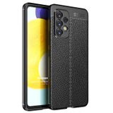 Microsonic Samsung Galaxy A73 5G Deri Dokulu Silikon Siyah Kılıf