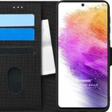 Microsonic Samsung Galaxy A73 5G Fabric Book Wallet Siyah Kılıf