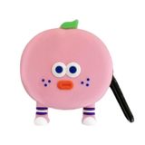 Microsonic Samsung Galaxy Buds 2 Cartoon Figürlü Silikon Elma Pembe Kılıf