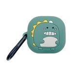 Microsonic Samsung Galaxy Buds 2 için Kılıf Cartoon Figürlü Silikon Crtn-Fgr-Dnzr-Ysl [Buds 2 ile Uyumlu Kılıf - Koyu Yeşil]