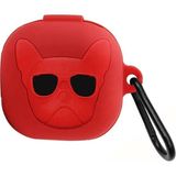 Microsonic Samsung Galaxy Buds 2 Pro Kılıf Cartoon Figürlü Silikon Crtn-Fgr-Frnc-Bldg-Krz - Kırmızı - Siyah