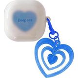 Microsonic Samsung Galaxy Buds Pro Süslü Renkli Kalp Desenli Mavi Kılıf