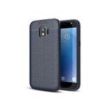 Microsonic Samsung Galaxy Grand Prime Pro Deri Dokulu Silikon Lacivert Kılıf