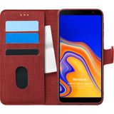 Microsonic Samsung Galaxy J4 Core Fabric Book Wallet Kırmızı Kılıf