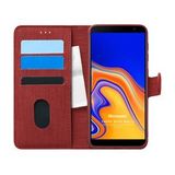 Microsonic Samsung Galaxy J4 Plus Fabric Book Wallet Kırmızı Kılıf