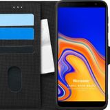 Microsonic Samsung Galaxy J4 Plus Fabric Book Wallet Siyah Kılıf