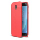 Microsonic Samsung Galaxy J5 Pro Deri Dokulu Kırmızı Silikon Kılıf