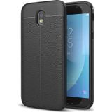 Microsonic Samsung Galaxy J5 Pro Deri Dokulu Siyah Silikon Kılıf