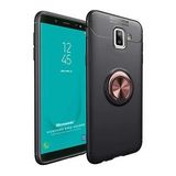 Microsonic Samsung Galaxy J6 Plus Military Ring Holder Siyah Kılıf