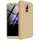 Microsonic Samsung Galaxy J8 için Kılıf Double Dip 360 Protective Gold [Galaxy J8 ile Uyumlu Kılıf - Gold]