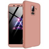 Microsonic Samsung Galaxy J8 için Kılıf Double Dip 360 Protective Rose Gold [Galaxy J8 ile Uyumlu Kılıf - Rose Gold]