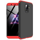 Microsonic Samsung Galaxy J8 için Kılıf Double Dip 360 Protective Siyah Kırmızı [Galaxy J8 ile Uyumlu Kılıf - Kırmızı]