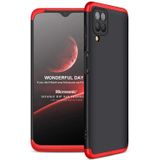 Microsonic Samsung Galaxy M12 Double Dip 360 Protective Siyah Kırmızı Kılıf