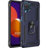 Microsonic Samsung Galaxy M12 Military Ring Holder Lacivert Kılıf
