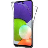 Microsonic Samsung Galaxy M22 6 Tarafı Tam Full Koruma 360 Clear Soft Şeffaf Cep Telefonu Kılıfı