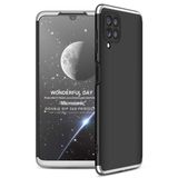 Microsonic Samsung Galaxy M22 Double Dip 360 Protective Siyah Gri Kılıf