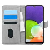 Microsonic Samsung Galaxy M22 için Kılıf Fabric Book Wallet Gri [Galaxy M22 ile Uyumlu Kılıf - Gri]