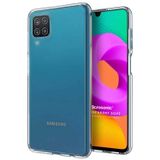 Microsonic Samsung Galaxy M22 için Kılıf Transparent Soft Beyaz [Galaxy M22 ile Uyumlu Kılıf - Beyaz]
