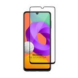 Microsonic Samsung Galaxy M22 Tam Kaplayan Temperli Siyah Cam Ekran Koruyucu
