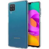 Microsonic Samsung Galaxy M22 Transparent Soft Beyaz Cep Telefonu Kılıfı