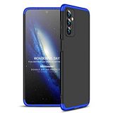 Microsonic Samsung Galaxy M23 için Kılıf Double Dip 360 Protective Siyah Mavi [Galaxy M23 ile Uyumlu Kılıf - Siyah - Mavi]