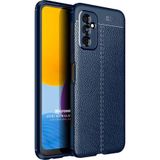 Microsonic Samsung Galaxy M52 Deri Dokulu Silikon Lacivert Kılıf