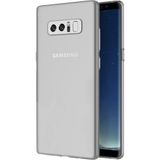 Microsonic Samsung Galaxy Note 8 Transparent Soft Beyaz Kılıf
