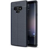 Microsonic Samsung Galaxy Note 9 Deri Dokulu Silikon Lacivert Kılıf