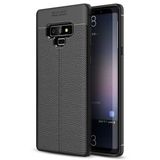 Microsonic Samsung Galaxy Note 9 Deri Dokulu Silikon Siyah Kılıf
