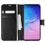 Microsonic Samsung Galaxy S10 Lite Delux Leather Wallet Siyah Kılıf