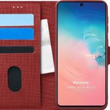 Microsonic Samsung Galaxy S10 Lite Fabric Book Wallet Kırmızı Cep Telefonu Kılıf