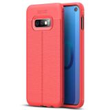 Microsonic Samsung Galaxy S10e Deri Dokulu Kırmızı Silikon Kılıf