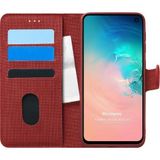 Microsonic Samsung Galaxy S10E Fabric Book Wallet Kırmızı Cep Telefonu Kılıf