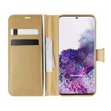 Microsonic Samsung Galaxy S20 Delux Leather Wallet Gold Cep Telefonu Kılıf