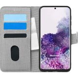 Microsonic Samsung Galaxy S20 Fabric Book Wallet Gri Cep Telefonu Kılıf