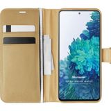 Microsonic Samsung Galaxy S20 FE Delux Leather Wallet Gold Cep Telefonu Kılıf