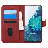 Microsonic Samsung Galaxy S20 FE Fabric Book Wallet Kırmızı Cep Telefonu Kılıf